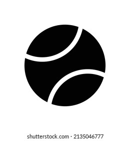 plantilla de vector de icono plana de bola de tenis