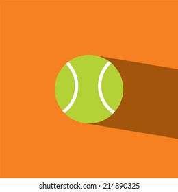 Tennis Ball flat icon  vector illustration eps10  