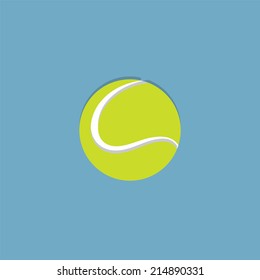 Tennis Ball flat icon  vector illustration eps10  