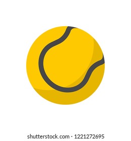 tennis ball flat vector icon
