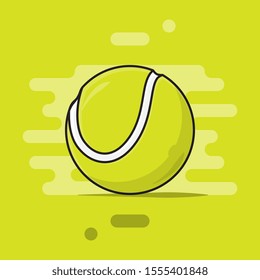 tennis ball flat vector illustration. colorful logo art for tournament illustration and sport apps. eps 10