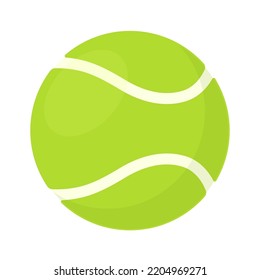 tennis ball flat vector illustration logo icon clipart