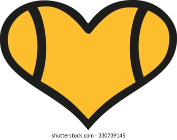 Tennis ball heart