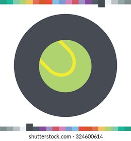 Tennis ball icon.