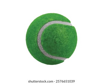 Tennis ball icon 3d rendering vector illustration