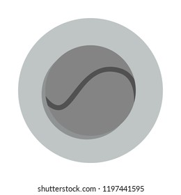 tennis ball icon in badge style. One of web collection icon can be used for UI, UX