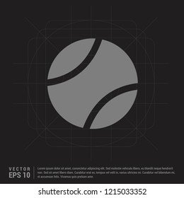 Tennis Ball Icon - Black Creative Background - Free vector icon