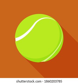 tennis ball icon in color. Sport equipment. Symbol for mobile application or web. Vector