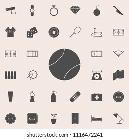 tennis ball icon. Detailed set of  Minimalistic  icons. Premium quality graphic design sign. One of the collection icons for websites, web design, mobile app on colored background