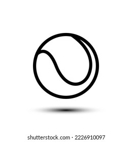 Tennis ball icon. flat design vector illustration for web and mobile