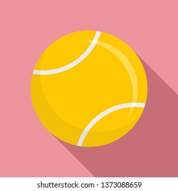 Tennis ball icon. Flat illustration of tennis ball vector icon for web design