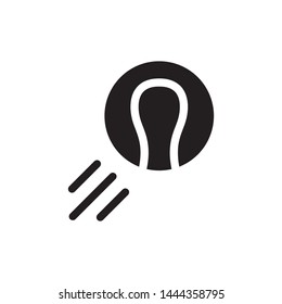 Tennis Ball Icon Flat Vector Illustration 