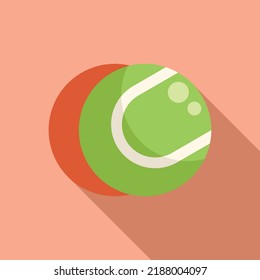 Tennis ball icon flat vector. Healthy sport. Active sport