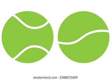 Tennis ball icon . Green tennis ball icon isolated , Vector design. Sports, fitness, activity vector illustration. Vector elements of equipment for tennis. Realistic color version. eps 10