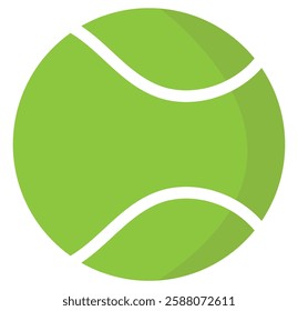 Tennis ball icon . Green tennis ball icon isolated , Vector design. Sports, fitness, activity vector illustration. Vector elements of equipment for tennis. Realistic color version. eps 10