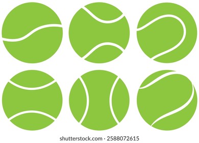 Tennis ball icon . Green tennis ball icon isolated , Vector design. Sports, fitness, activity vector illustration. Vector elements of equipment for tennis. Realistic color version. eps 10