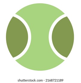 tennis ball icon isolated flat