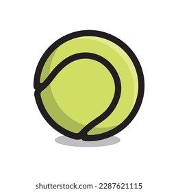 Tennis ball icon isolated vector illustration on white background.