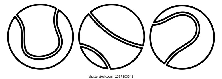 tennis ball icon with liner design. Tennis Ball Icon Logo Design Vector Template. tennis ball icon set. eps 888.