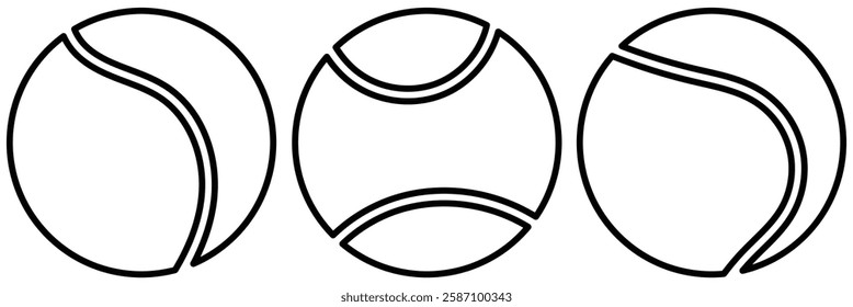 tennis ball icon with liner design. Tennis Ball Icon Logo Design Vector Template. tennis ball icon set. eps 888.