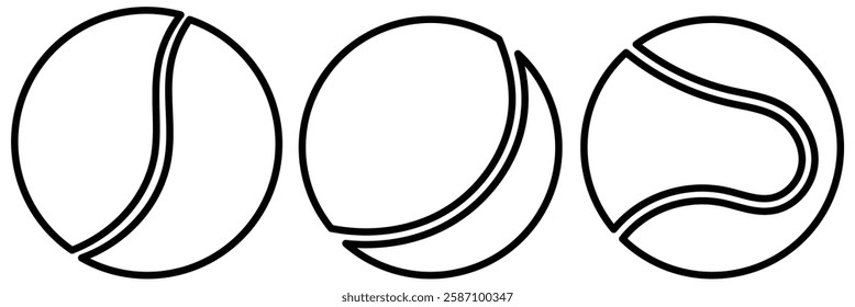 tennis ball icon with liner design. Tennis Ball Icon Logo Design Vector Template. tennis ball icon set. eps 888.