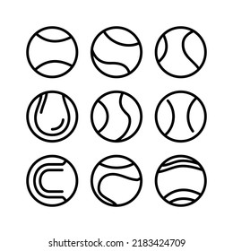 tennis ball icon or logo isolated sign symbol vector illustration - Collection of high quality black style vector icons
