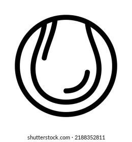 tennis ball icon or logo isolated sign symbol vector illustration - high quality black style vector icons
