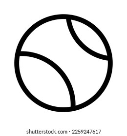 Tennisball-Symbol oder Logo einzeln auf Schildern Vektorgrafik - hochwertige Vektorgrafiken in schwarzem Stil