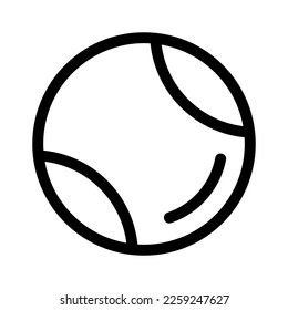 tennis ball icon or logo isolated sign symbol vector illustration - high quality black style vector icons