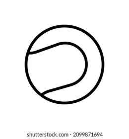 Símbolo de icono de bola de tenis logotipo de línea vectorial