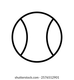 Tennis ball icon Outline vector for web ui