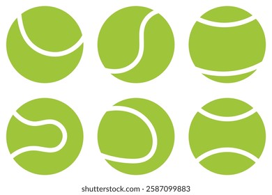 tennis ball icon set. tennis ball icons for your web site design tennis ball icon logo, app, UI. vector of tennis ball icons. eps 888.