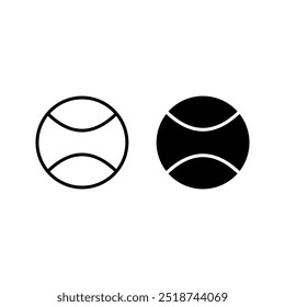 ícone de bola de tênis definir vetor ilustração modelo cor editável