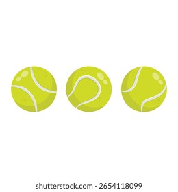 Tennis Ball Icon Set Vector Design.