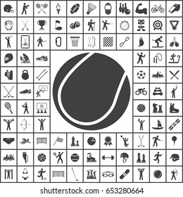 Tennis ball icon. Sport set of icons