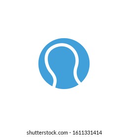 Tennis ball icon template. Vector illustration 