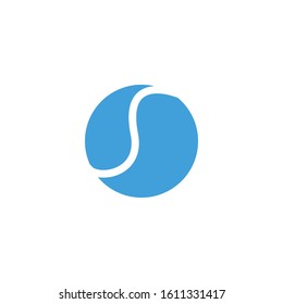 Tennis ball icon template. Vector illustration 