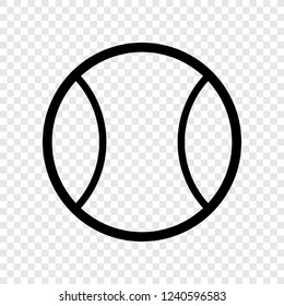 Tennis ball icon transparent grid