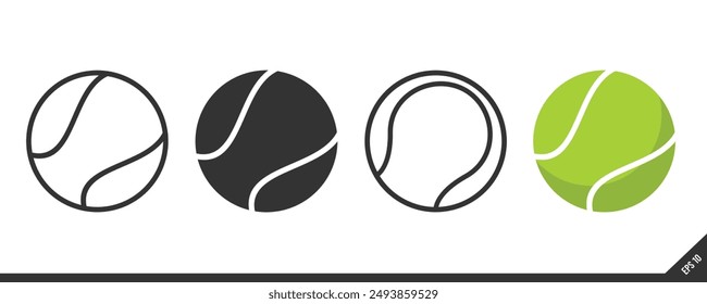 Vector de la página del ícono de la bola de tenis para su diseño de Sitio web logo del ícono de la bola de tenis, App, UI.