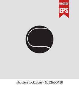 Tennis ball icon in trendy isolated on grey background.Vector illustration.