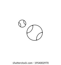 Tennis ball icon in trendy simple style isolated on white background. Symbol for your web site design, logo, app, UI. Vector illustration, EPS
