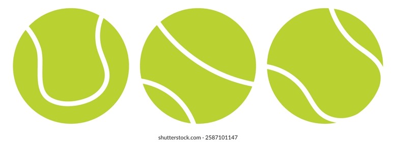 tennis ball icon with trendy style. tennis ball icon set. vector illustration of tennis ball icon.