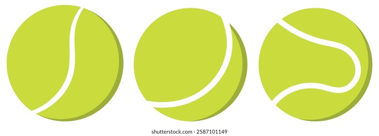 tennis ball icon with trendy style. tennis ball icon set. vector illustration of tennis ball icon.