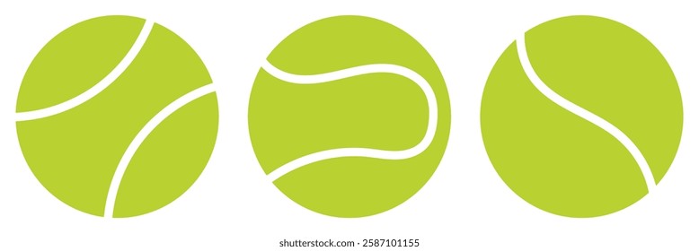 tennis ball icon with trendy style. tennis ball icon set. vector illustration of tennis ball icon.