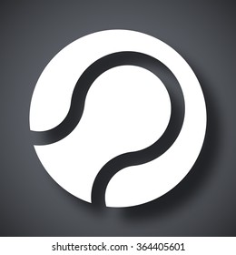 Tennis ball icon, vector