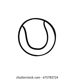 tennis ball icon vector 