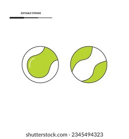 Tennis Ball Icon Vector Design.