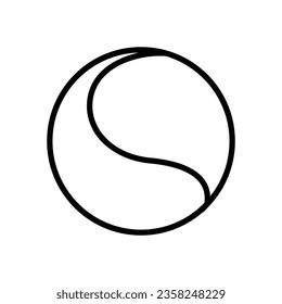 tennis ball icon vector design template simple and clean