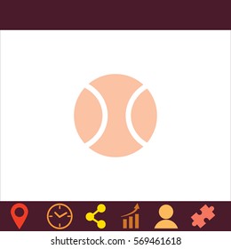 Tennis ball  icon. Vector design. 