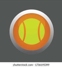 tennis ball icon. tennis ball vector illustration. court and ball